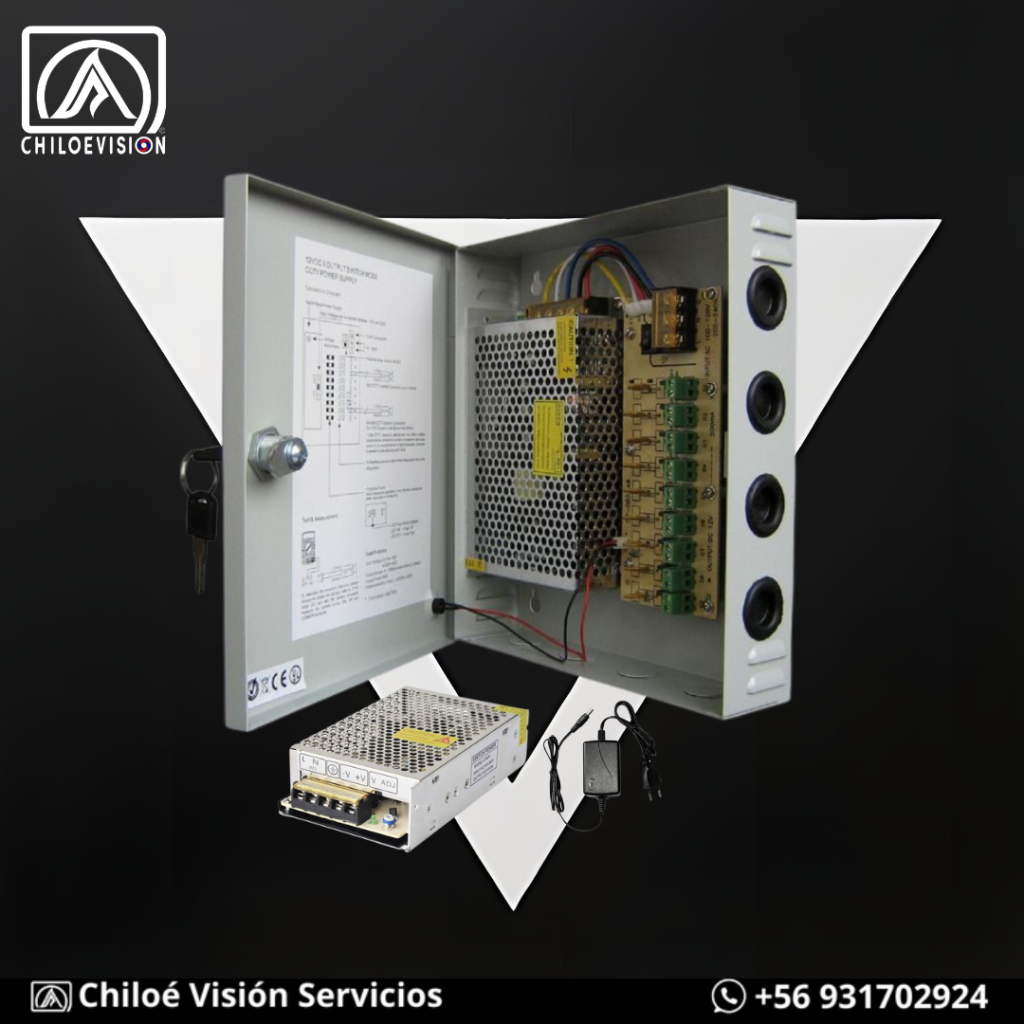 fuentes de poder y transformadores para camaras de seguridad cctv