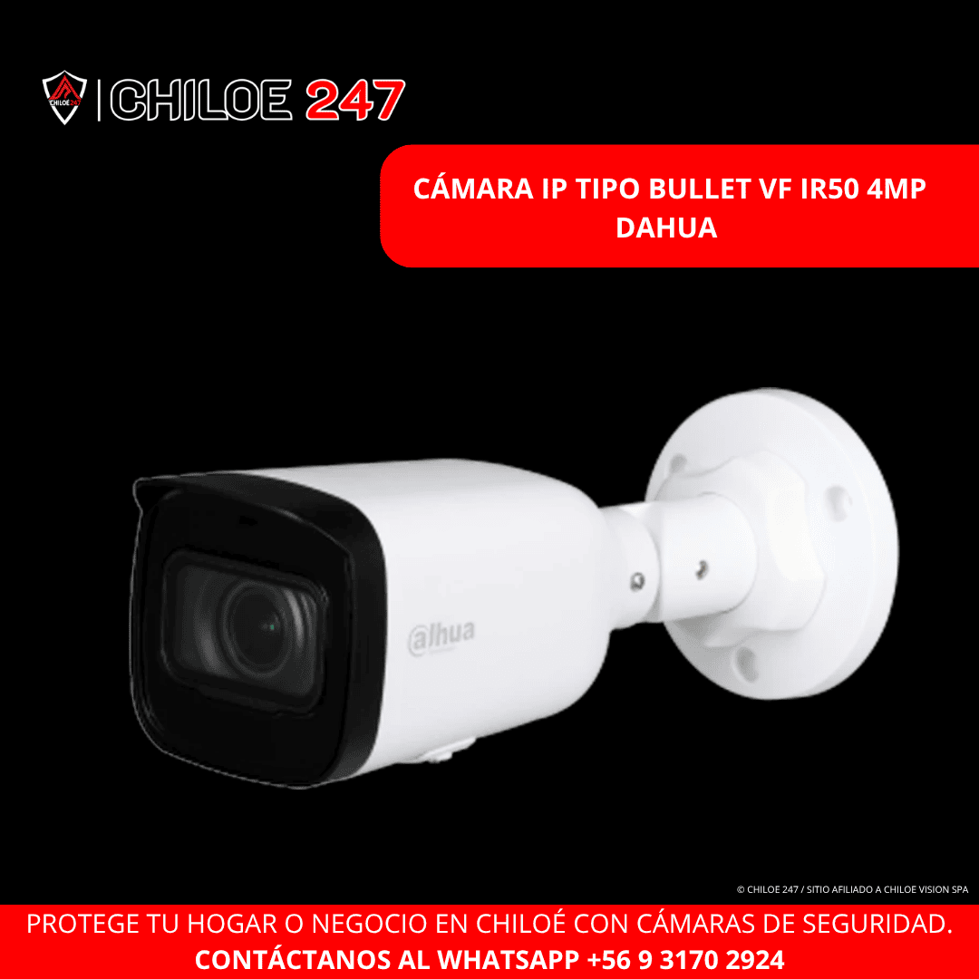 Cámara IP Tipo Bullet Wi-Fi 2MP con Doble Antena y Lente 2.8mm Dahua – Instalación en Chiloé