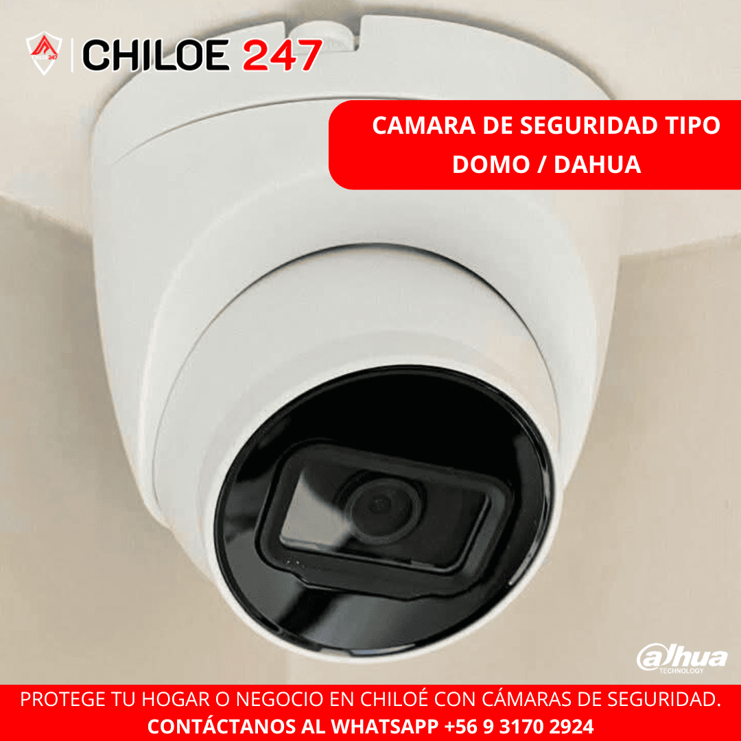 Instalacion de Camara de seguridad analoga tipo domo en la marca Dahua en Chiloe