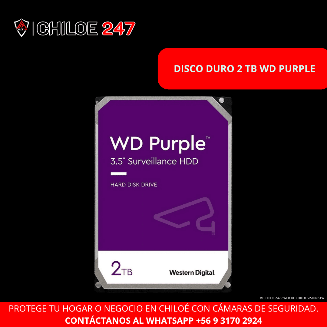 DISCO DURO 2 TB WD PURPLE EN CHILOE