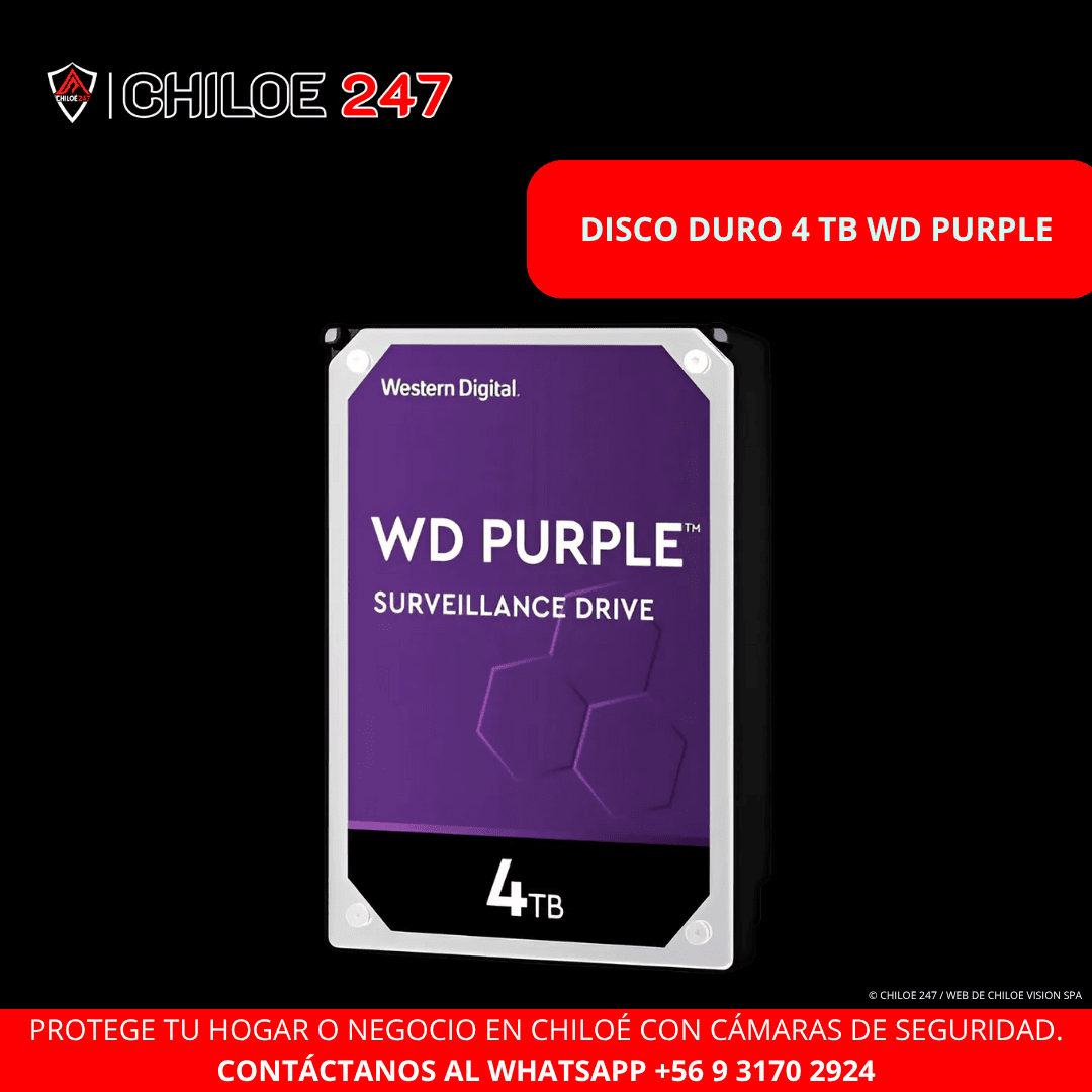 Disco Duro WD Purple de 4TB en Chiloé