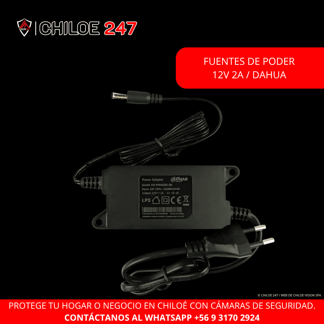 Fuentes de poder  12v 2a dahua en Chiloe