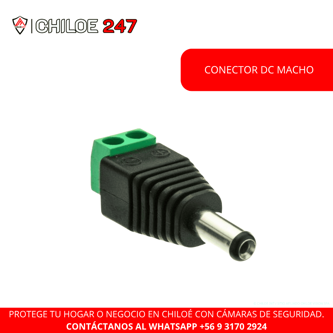 CONECTOR DC MACHO EN CHILOE  