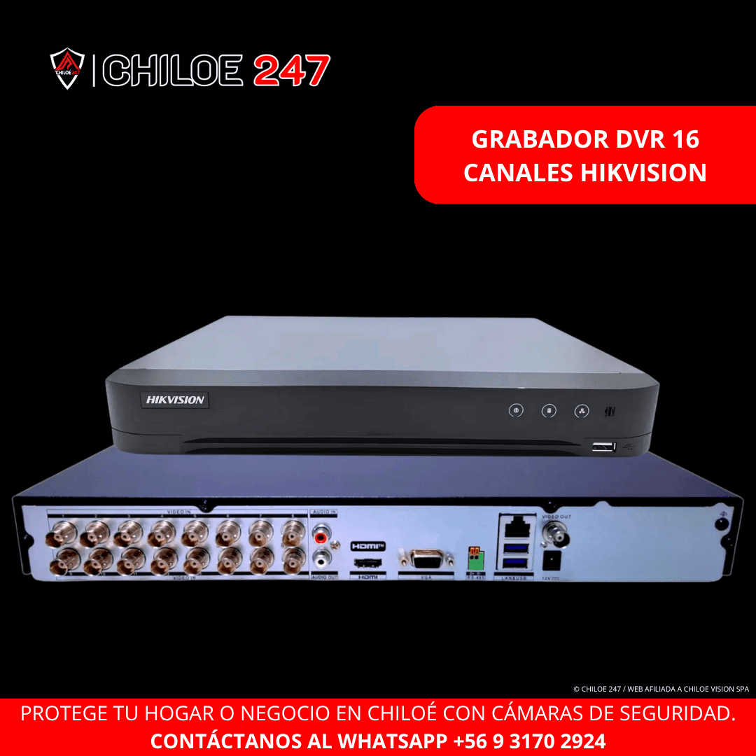 Dvr 16 canales hikvision en Chiloe