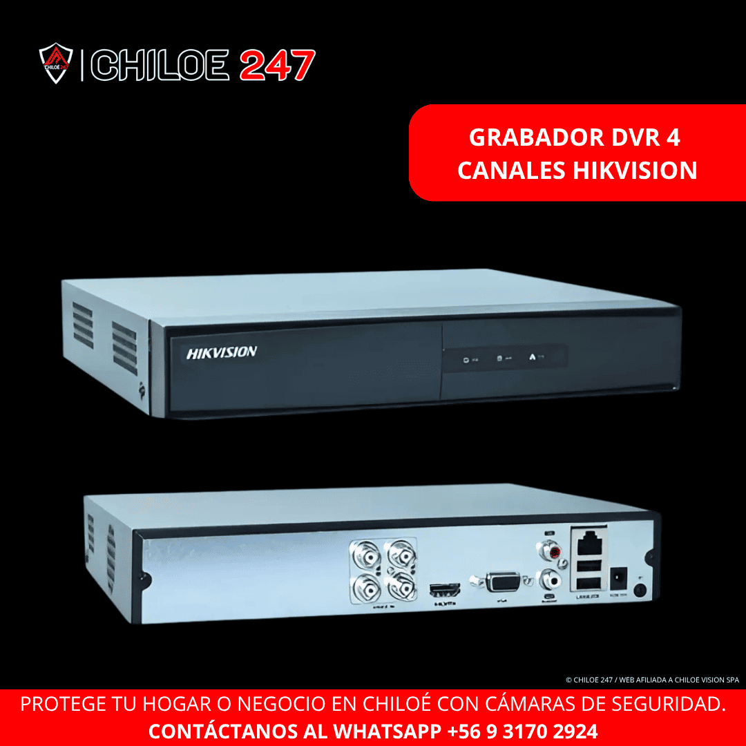 Dvr 4 canales hikvision en Chiloe