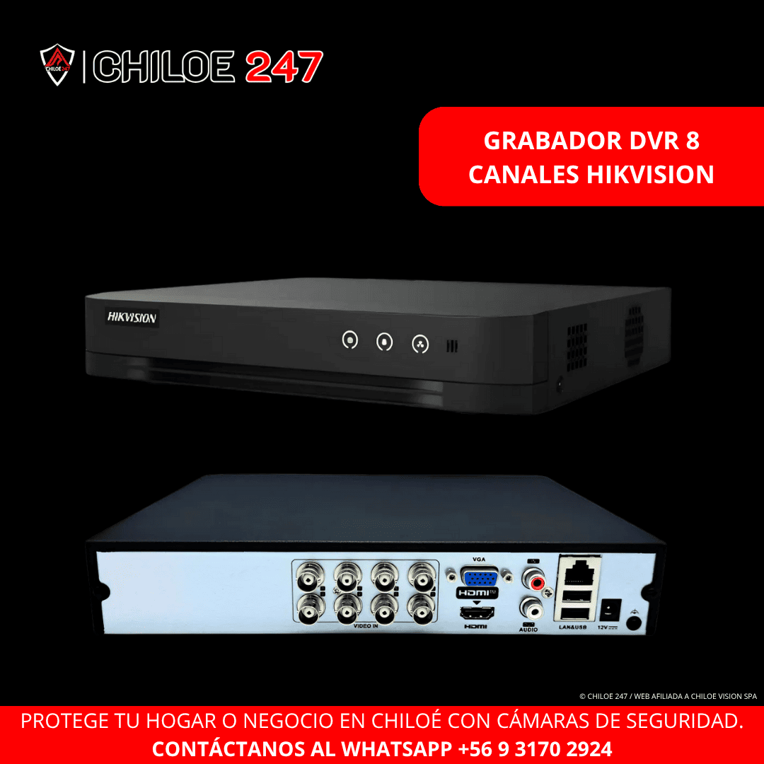 Dvr 8 canales hikvision en Chiloe