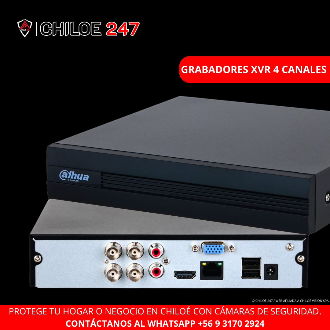 Grabador XVR 4 Canales Dahua en Chiloé