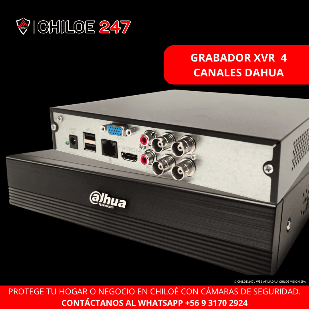 grabador XVR 4 canales Dahua Chiloé

