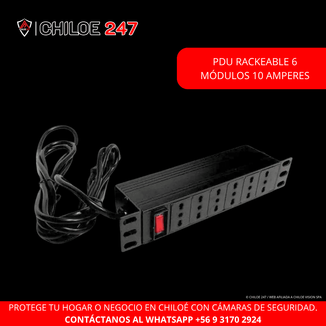 PDU Rackeable 6 Enchufes en Chiloe